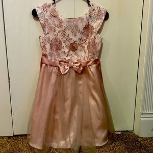 Light pink girls formal dress.
